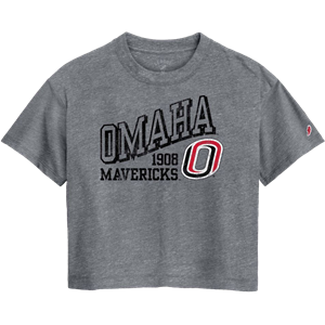 WOMEN'S CROPPED OMAHA O LOGO 1908 TSHIRT
